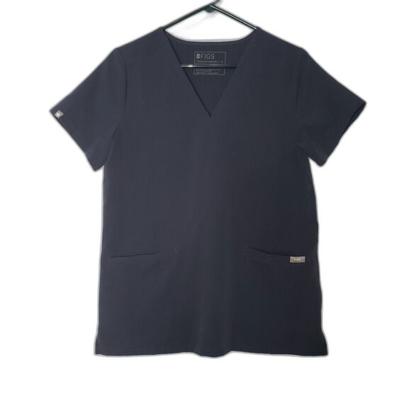 FIGS Tops - FIGS Technical Collection Scrub Top Womens Small V Neck Pockets Medical Nursing